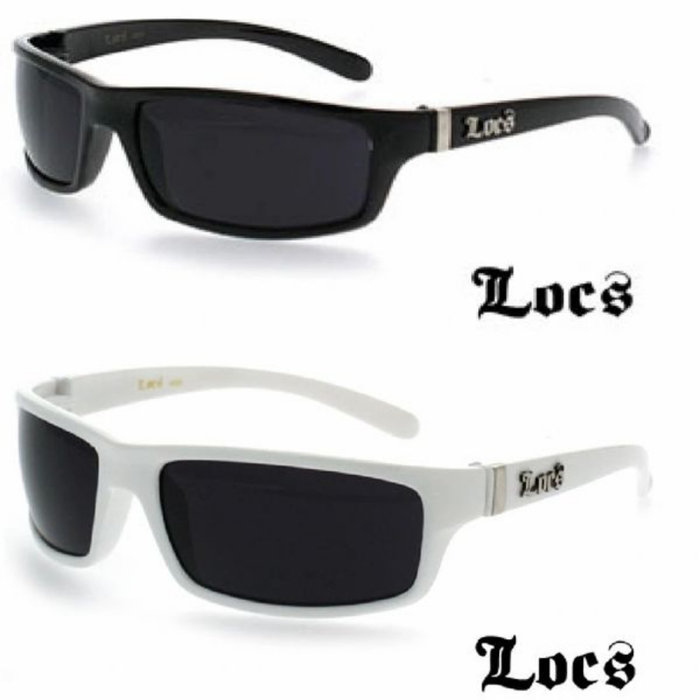 9025 Locs – Men's 1 Black and 1 White Sunglasses